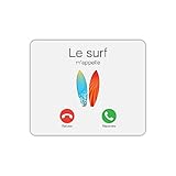 Épaisseur du tapis : 3 mm. Mygoodprice Tapis de Souris Rectangle Le Surf m\'appelle