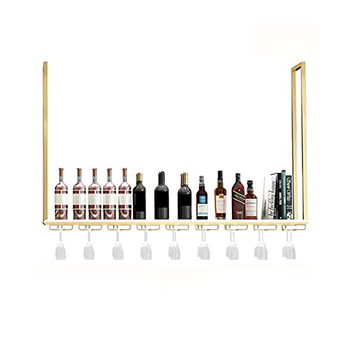 Étagère rangement décoratif suspendu pour bouteilles et verres