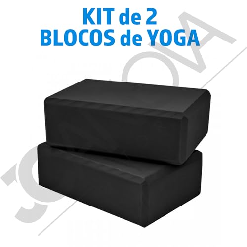 Blocos Tijolo De Pilates Par (2 Unidades) Yoga Funcional Em Eva Confortavel 23cm Bloco Acessório de