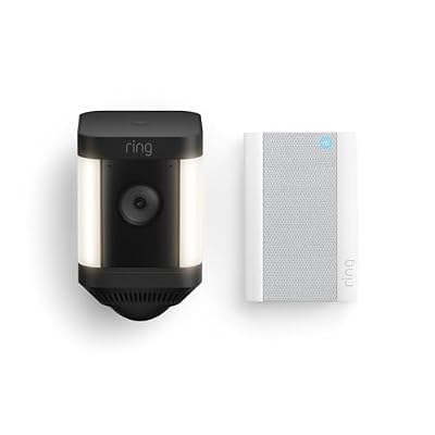 Ring Spotlight Cam Plus, Battery with Chime Pro