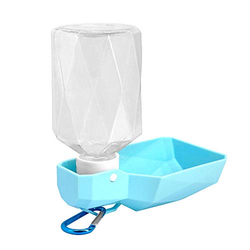 RKGD Dog Water Bottle Foldable Plastic Pet Puppy Drinking Feeder Cup Portable Outdoor Travel Dog Cats Bowl Perro for Small Large Dogs-Blue_250ml