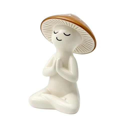 Estatua de Hongo Decorativa en Pose de Meditación miniatura 1