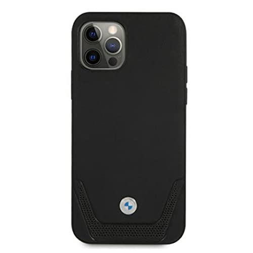 Custodia IPhone 15 Pro Pelle Carbonio Nero Logo BMW Custodia IPhone 15 Pro BMW In Pelle Tricolore Nero Carbonio - Design Esclusivo Con Logo M In Metallo! Custodia Pelle Carbonio Bmw M Logo