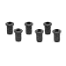 Musiclily Pro 4mm Steel Top Mounting String Ferrules Guitar String Through Body Ferrules for Electric Guitar, Black (Set of 6)