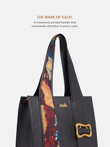 Image of ZOUK Kalki Office Bag for Women |Vegan Leather | Twin Gadget Compartments | Fits 13-Inch Laptop + iPad | Concealed Zipper Pocket