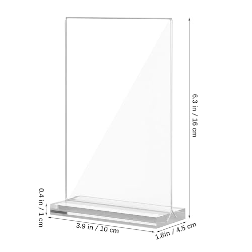 Support document acrylique stable et transparent lot de 6 pièces