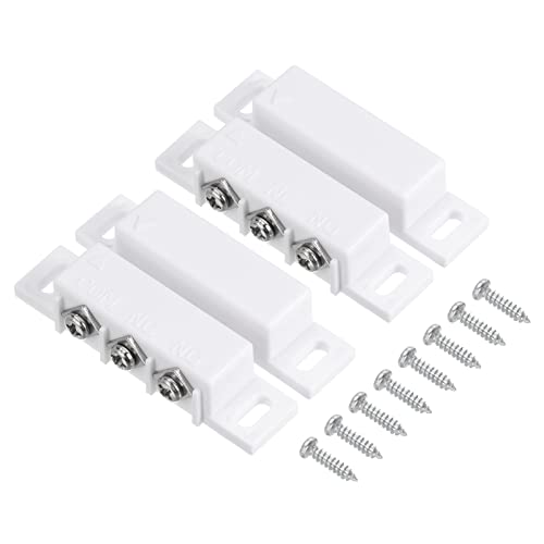 PATIKIL Magnetic Reed Switch, 2 Sets Normally Open Closed NC NO Wired Surface-Mounted Door Window Reed Switch