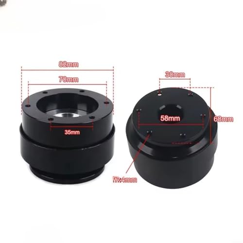 MIKMLYZE Adaptateur de volant à dégagement rapide pour simulateur de course, construction en alliage d'aluminium avec large compatibilité avec base Moza Turn Direct Drive, sécurisé rapidement (rouge) – vue 2