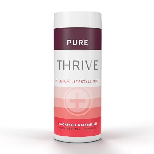 THRIVE by Le-Vel Energy Shot - Blackberry Watermelon | 2 fl oz | 12 Count | Clean, Sugar-Free, Zero-Calorie Energy Booster | Natural Energy Supplement with B Vitamins | Healthy Caffeine Shot