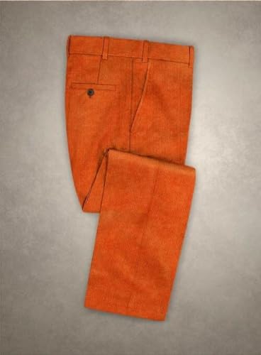 Mens Corduroy Slim Fit Sport Coat Jacket Groom Tuxedo Wedding Suits Prom Casual Blazer Pants3