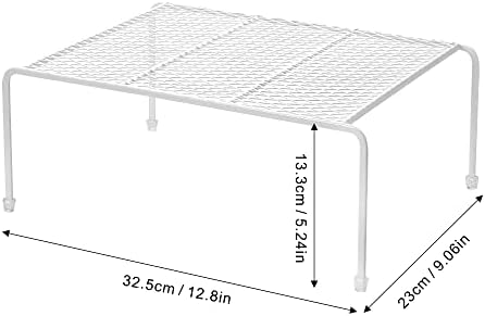 Lonian Kitchen Cupboard Organiser, Home and Kitchen Storage Shelf Wire Rack for Kitchen Cabinets, Counter-Tops, Pantries, Food and Utensils (Pack of 2)