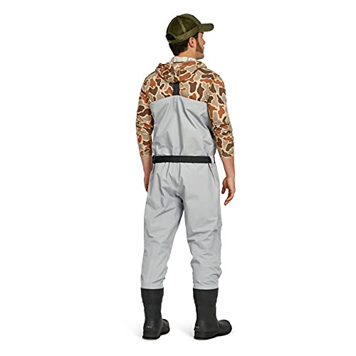 Orvis Clearwater Bootfoot Fly Fishing Waders - Modern Fit Chest Waders With Vulcanized Neoprene Felt Sole Wading Boots, Stone - Large / 11 #TOP3