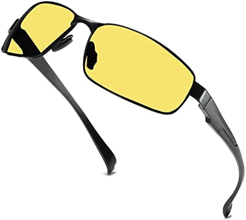 laureles Full Reader Polarized Night Vision Sunglasses Mens Vintage Metal Frame Driving Square Reading Glasses (C1, 2.5, multiplier_x)