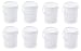 Produktbild 8x Eimer 1,0l mit Deckel * lebensmittelecht * 1 Liter * weiß * Kunststoffeimer * mit Kunststoffbügel 1,18l, 8er Set