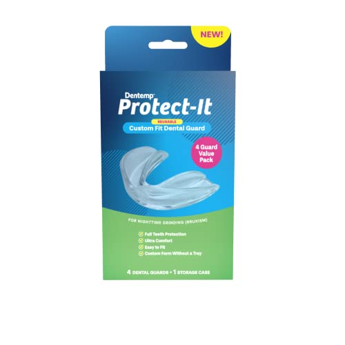Image of Dentemp Protect-It Custom Fit Mouth Guard 4 Pack for Teeth Grinding at Night - Night Guards for Sleep