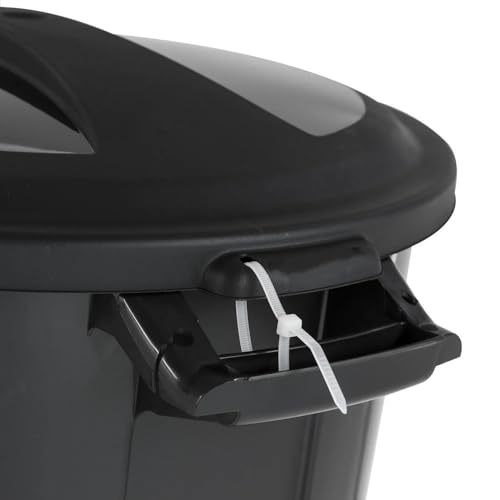 Caneca de basura plástica resistente 20 galones con tapa negra miniatura 5