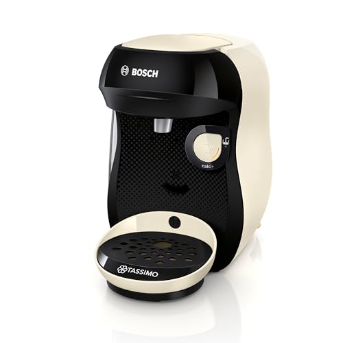 Bosch Machine à café multi-boissons Tassimo Happy friendly, TAS107E, plus de 70 boissons chaudes, OneTouch, cafétière à dosettes, Intellibrew, couleur...