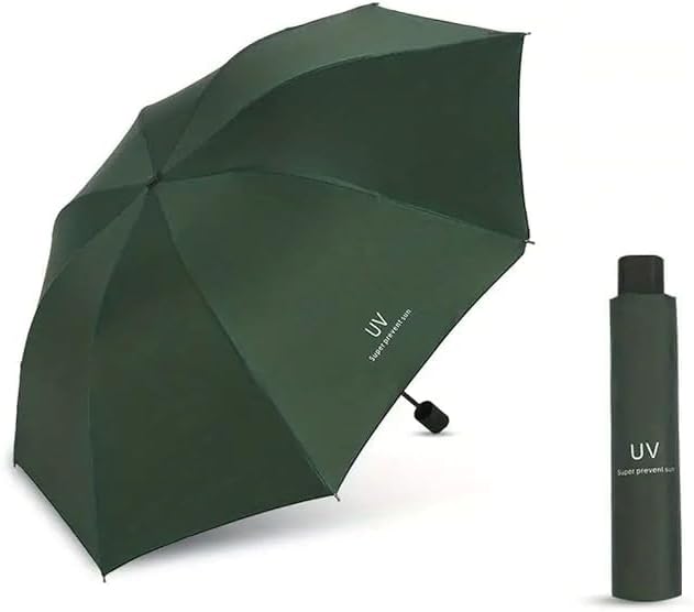 Roughhouse UV Umbrella for Sun & Rain – Auto Open/Close | Windproof | Travel-Friendly 3-Fold Design | SPF 50+ Coated | Big Canopy, Easy to Carry