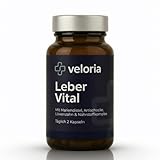 Veloria Leber Vital - Hochwertige Leber Kapseln mit Mariendistel Artischocke Kurkuma Löwenzahn B-Vitaminen Magnesium - 60 Kapseln hochdosiert & Vegan