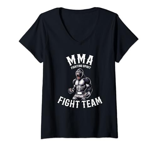 MMA Gorilla Fight Team - Cage Fighter Lucha libre Camiseta Cuello V