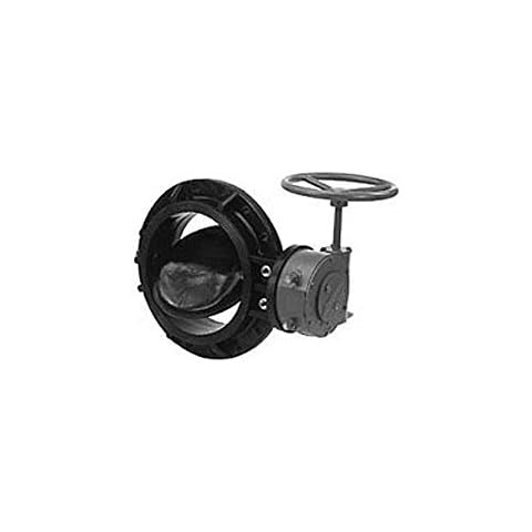 TVI Thermoplastic Valves BF/PVC:1000BFPX0VVWMG Ind. Butterfly Valve, PVC/PP/Viton (Seat) with Gear, 10" Cover