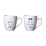 Pfaltzgraff Everyday Mug, Soon to be Mrs. and One Lucky Mr., 18-Ounce, Set Of 2