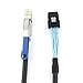 AoQhir Mini SAS HD SFF-8644 with IC to SFF-8087 Server Stacking Cable – 12Gbps High Speed 28AWG 10 Ohm Data Cable, Black (1M)