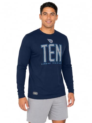 Outerstuff NFL Men's Record Setter Long Sleeve T-Shirt, Tennessee Titans, Large Team Color