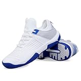 RJPzidK Hallenschuh für Herren Und Damen Fecht-Wettkampf-Trainingsstiefel Wettkampfsport-Kampfschuh Verschleißfester Wettkampfschuh(White,31#)
