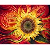 Full drill diamond embroidery sun flowers painting with diamonds mosaic rhinestone picture needlework