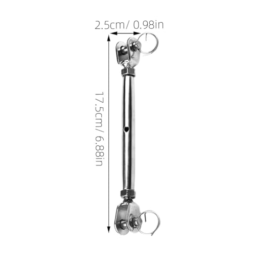 TIDTALEO 2pcs Tensores para Cables de Acero de Cuerpo Cerrado de Acero Inoxidable M8 Rigging Screw miniatura 2
