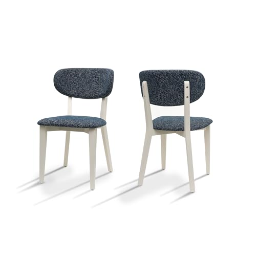 bis chair Rapsodi - Silla de cocina con diseño que ofrece elegancia y comodidad modernas, madera de haya de alta calidad, color blanco