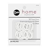 Dritz Home 44346 Plastic Rings, 3/4-Inch, White (24-Piece)