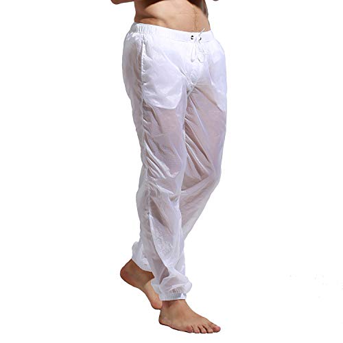 Men's Light Translucent Holiday Pants Qucik Dry Hot Beachwear3