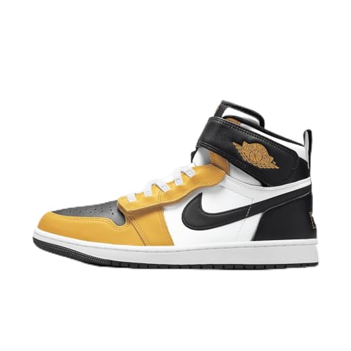 Air Jordan 1 Hi FlyEase - Zapatillas para hombre (CQ3835-107, blanco/amarillo ocre/blanco/negro), Blanco/Amarillo Ocre/Blanco/Negro, 45 EU