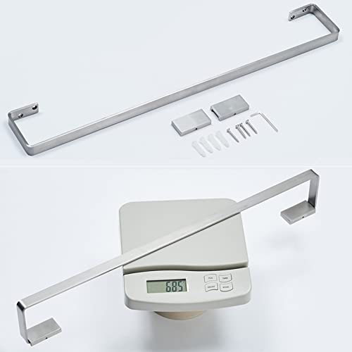 Acier inoxydable SUS 304 pour ce rack de serviette poli de 80 cm au design argenté durable