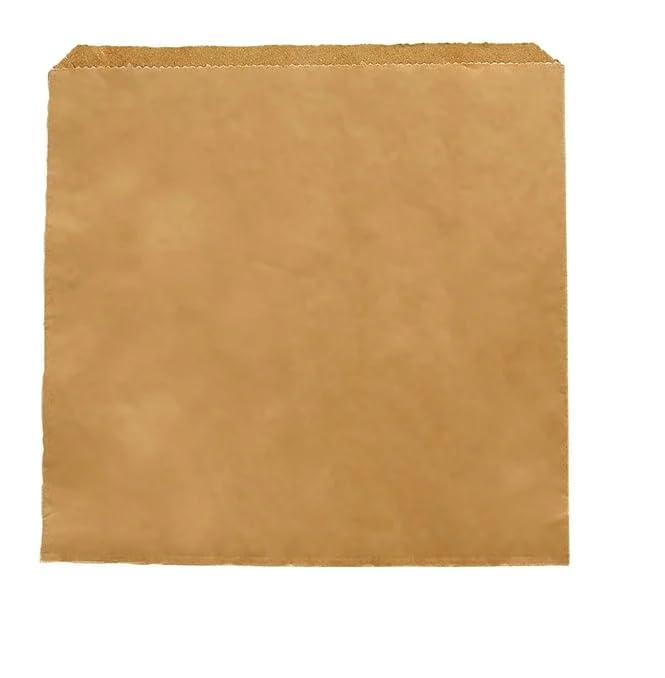 1000 KRAFT PAPER BAGS STRUNG 8" X 8" IDEAL FOOD NON FOOD ITEMS SHOPS OR HOME NEW