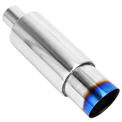 Tubo de escape de acero inoxidable pulido con acabado quemado elegante para coche