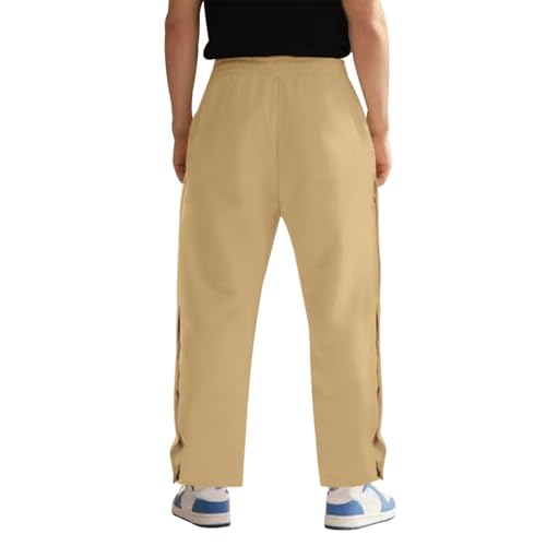 WENKOMG1 Mens Sweatpants, Wide Leg Open Bottom Athletic Workout Basketball Sweatpants with Pockets, M-3XL4