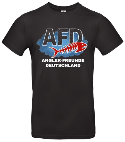 AFD T Shirt Premium Baumwolle Für Anglerfreunde und Politikfans Deutschland Style Statement Mode Schwarz XL