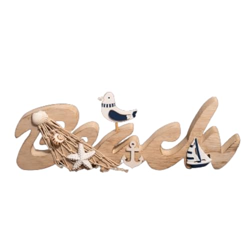 Heitmann Deco Holzschriftzug, Strand, 30 x 2 x 11 cm, Beach