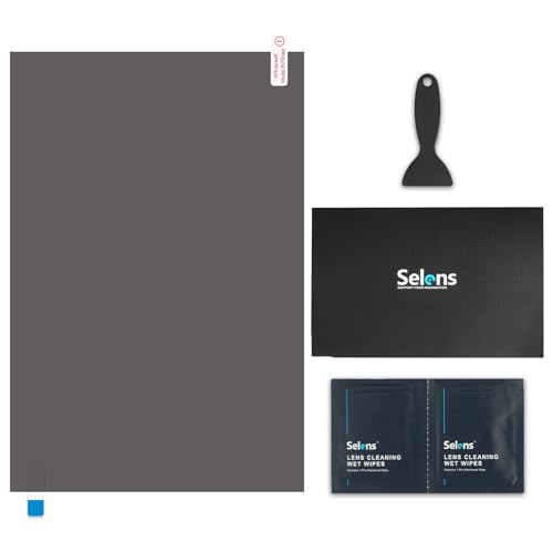 Selens 偏光フィルムシート粘着偏光子液晶スクリーン 線形偏光フィルター 20x30cm 1枚入り 高偏光度 裁断やすい スクレーパー付き 液晶メーター表面保護