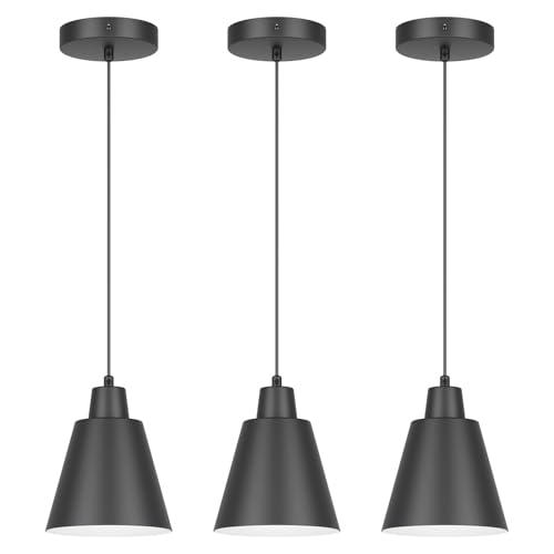 Klighten 3Pcs Lámpara Colgante E27 Lampara
