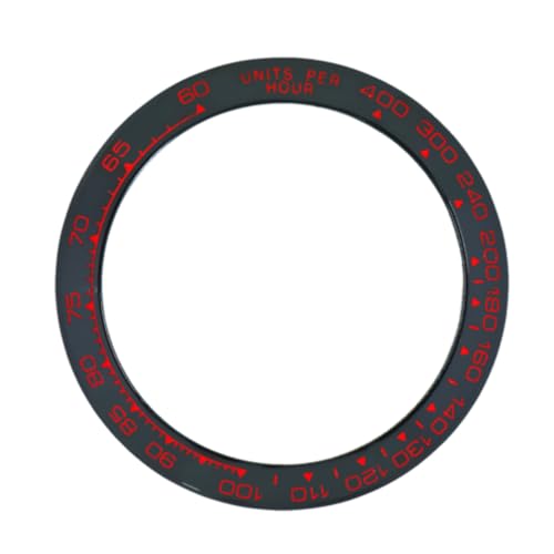 Image of Ewatchparts Ceramic Bezel Compatible With Rolex Daytona Engraved 16500 16520 116500 116520 Black/Red