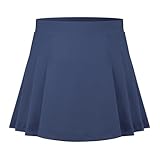SPFASZEIV Tennisrock Mädchen Sportrock Kinder mit Hose Taschen Faltenrock Golf Skorts 10–12 Jahre Dunkelblau