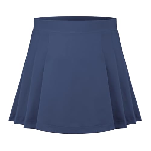 Ragazze Gonna Tennis con Tasche e Pantaloncini Incorporati Bambine Pieghettata