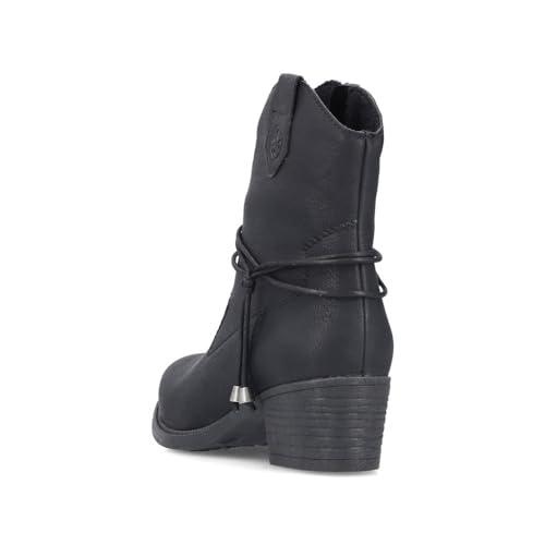 Rieker Damen Klassische Stiefeletten 73158, Frauen Stiefeletten,reißverschluss,stiefel,bootee,booties,halbstiefel,schwarz (00),38 EU / 5 UK – Ansicht 3