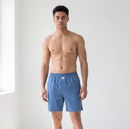 Image of Levi's 074 Boxer Shorts for Men | 100% Poplin Cotton | Breathable | Solid Men's Boxers | Relaxed Fit | Smooth Hand-Feel | Yarn-Dyed, Long Lasting Colour | Functional Fly | Tagless | Pack of 1