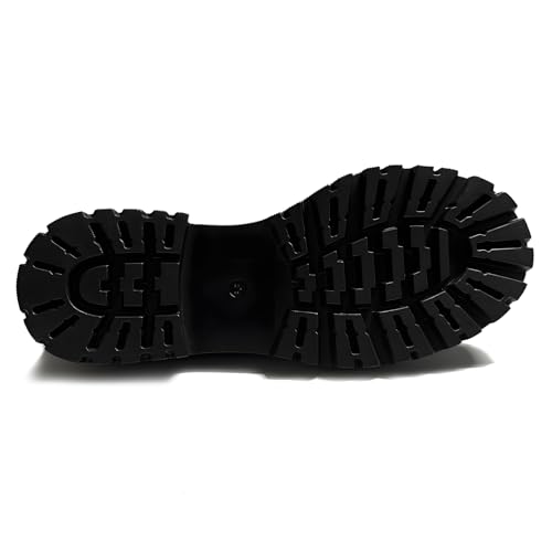 Image of Women's Platform Chunky Loafers, Slip On Penny Loafers for Women, Lug Sole Business Casual Shoes for Dressy and Work
