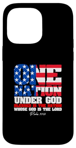 One Nation Under God Patriotic Spirit �O���t�B�b�N�B �X�}�z�P�[�X iPhone 14 Pro Max �p